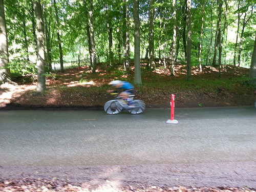 Triatlete cycling at KMD Challenge Aarhus 2013
