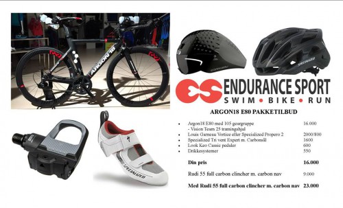 Endurancesport specialized Argon 18 e80 pakketilbud marts 2015